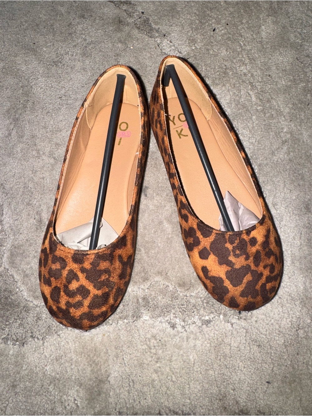 Fashion Nova Girls Leopard Print Ballet Flats - Brown/Black